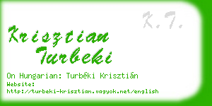 krisztian turbeki business card