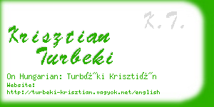 krisztian turbeki business card